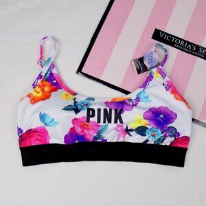 new with tags VS PINK ultimate sports bra bright neon floral
